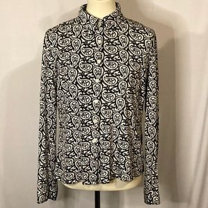 Michael Kors 74% silk/cotton blend button down top